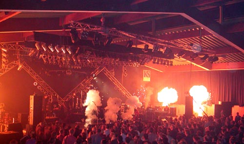 Pyro-Einlage bei unserer Show